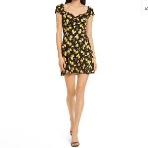 NWT Reformation Pacey Lemon Print Minidress